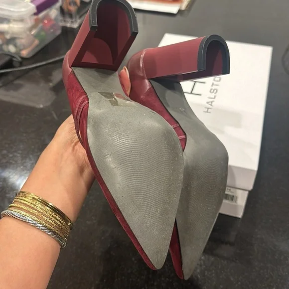 H by Halston leather block heels - Picture 6 of 9